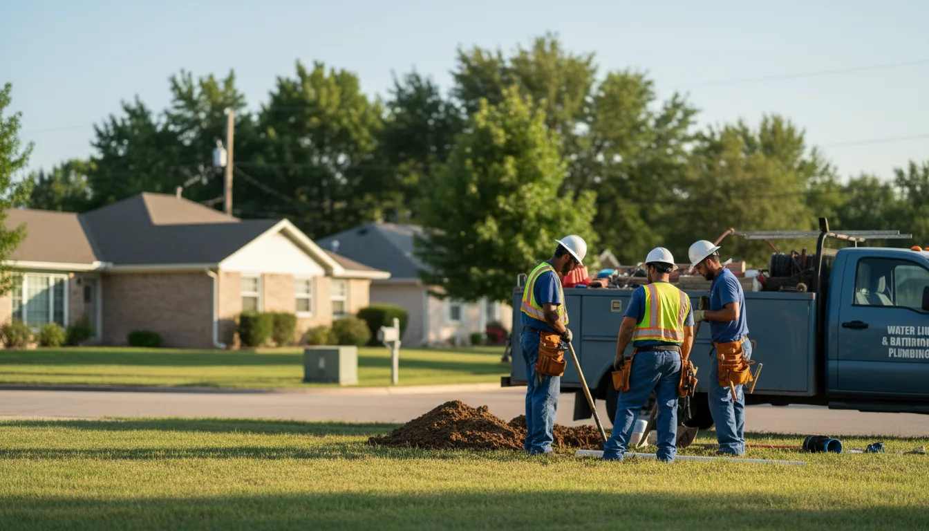 Residential water line and bathroom plumbing service in Kirkwood, MO